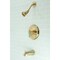 Kingston Brass KB6637CKL Single-Handle Tub and Shower Faucet, Brushed Brass KB6637CKL - alternate 3